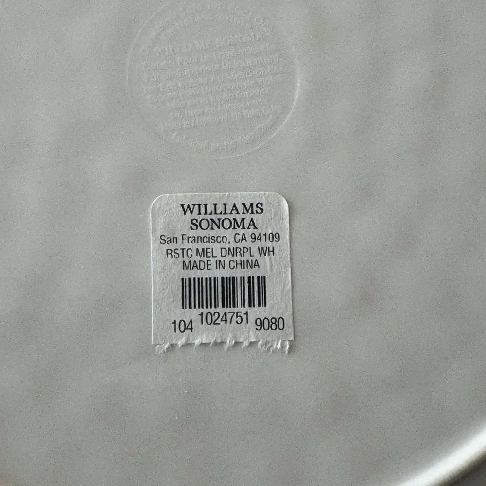 William Sonoma Rustic Dinner Plate Set of 4